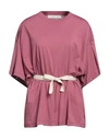 Tela Woman T-shirt Mauve Size S Cotton In Purple