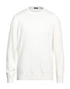 Drumohr Man Sweater Ivory Size 40 Cotton In White
