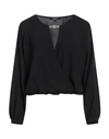 Siste's Woman T-shirt Black Size M Polyester, Elastane