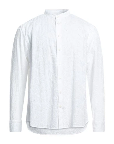 Bastoncino Man Shirt White Size 17 Cotton