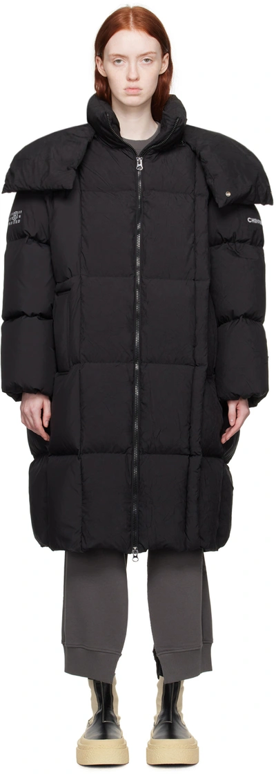 Mm6 Maison Margiela Black Chenpeng Edition Down Coat In 900 Black