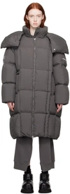 Mm6 Maison Margiela Ssense Exclusive Gray Chenpeng Edition Down Coat In Light Grey