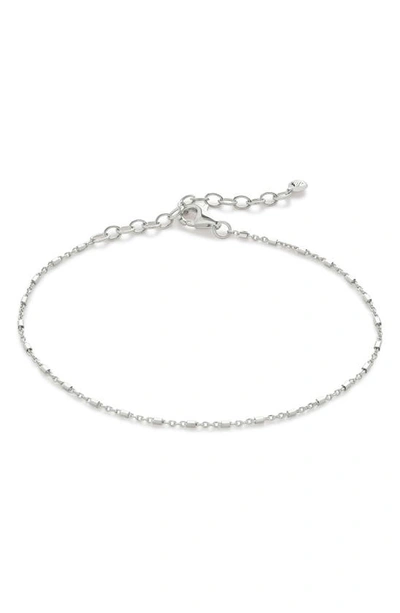 Monica Vinader Womens Sterling Silver Station Recycled Sterling-silver Chain Bracelet