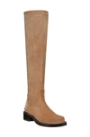 Stuart Weitzman Mercer Bold Suede Knee Boots In Khaki