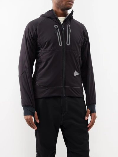 And Wander Alpha Air Jacket In Black