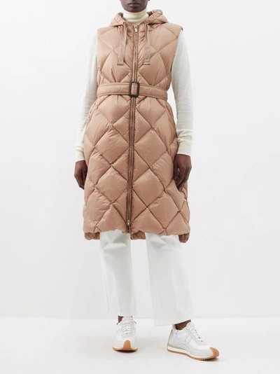 Max Mara Tregil Belted Puffer Jacket - The Cube In Cammello