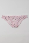 Out From Under Mesh Ruched Cheeky Undie In Light Pink Ditzy, Women's At Urban Outfitters