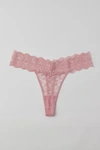 Out From Under Lace Low Rise Thong In Light Pink, Women's At Urban Outfitters