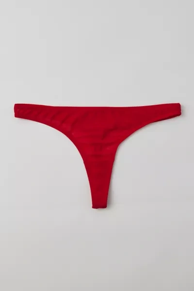 Out From Under Mesh Thong In Red, Women's At Urban Outfitters