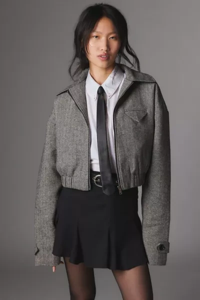 Lioness Claude Tweed Jacket In Grey