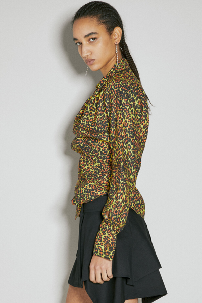 Vivienne Westwood Drunken Shirt Leopard In Multicolour