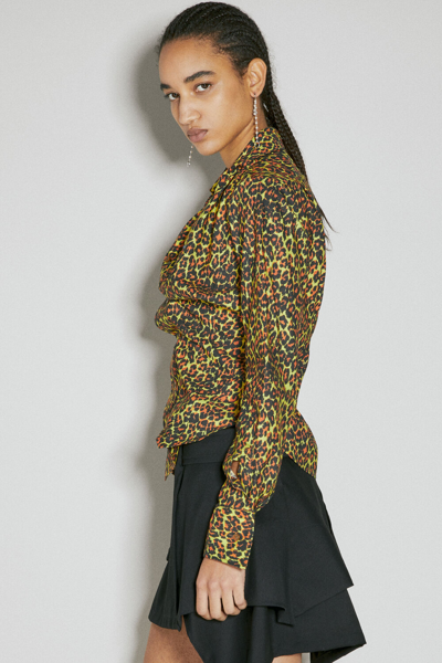 Vivienne Westwood Drunken Shirt Leopard In Multicolour | ModeSens