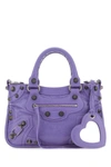 Balenciaga Women Light Purple Nappa Leather Neo Cagole S Handbag In Purple