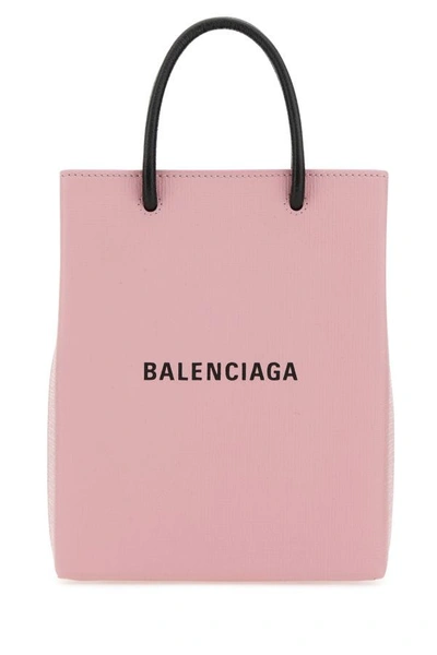 Balenciaga Woman Pastel Pink Leather Phone Case