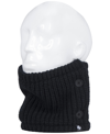 HEAT HOLDERS CLYDE SOLID RIBBED SIDE-BUTTON NECK WARMER