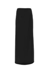 Bottega Veneta Flowing Viscose Blend Skirt With Back Slit In Black