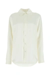 Bottega Veneta Women Ivory Satin Shirt In White