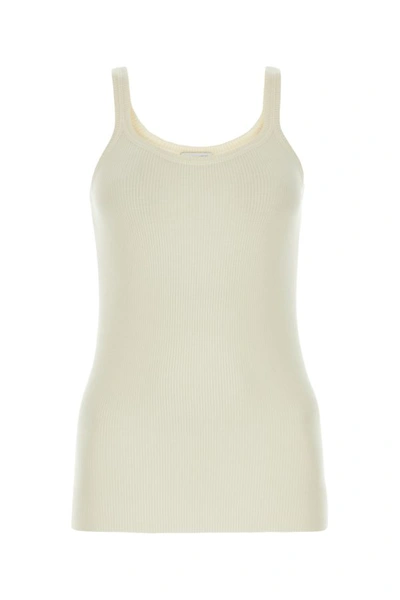 Bottega Veneta Woman Ivory Wool Tank Top In White