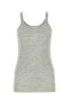 Bottega Veneta Melange Grey Wool Tank Top In Gray