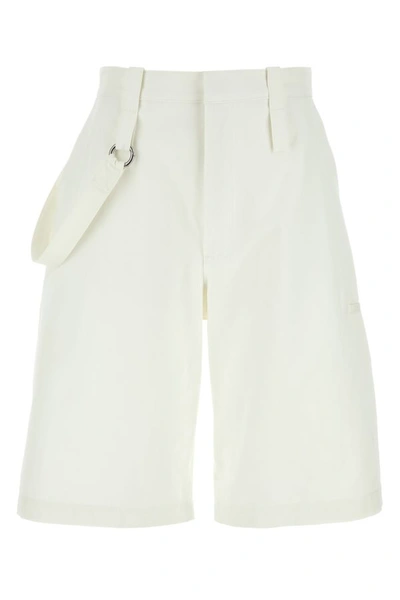 Bottega Veneta Cotton-twill Shorts In White