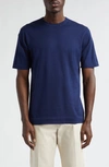 John Smedley Lorca Slim-fit Sea Island Cotton T-shirt In French Navy