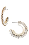 NORDSTROM CRYSTAL EDGE HOOP EARRINGS