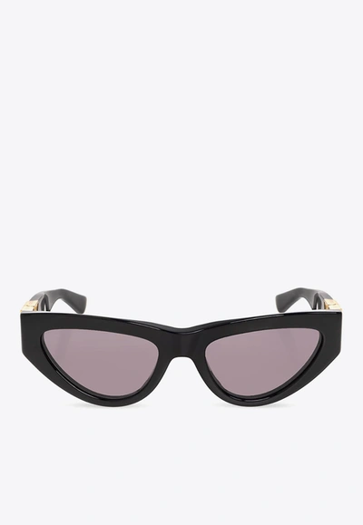 Bottega Veneta Angle Cat-eye Sunglasses In Grey