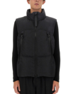 Jg1 Casual Black Jacket With High Collar In Nero