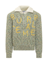 Bluemarble Logo-embroidered Virgin Wool-blend Jumper In Beige/cream