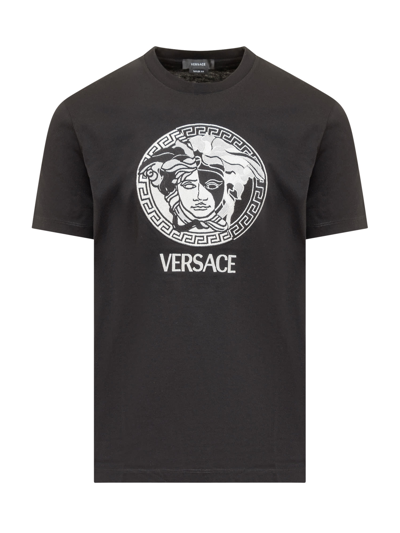 Versace Medusa T-shirt In Nero