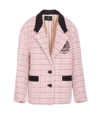 Etro Check Jacket With Embroidery In Pink