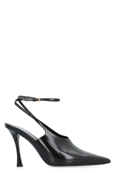 GIVENCHY SHOW LEATHER POINTY-TOE SLINGBACK
