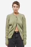 Our Legacy Zip-up Virgin Wool Cardigan In Green