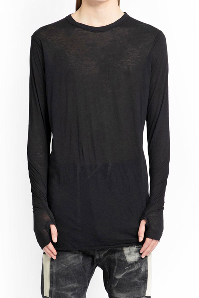 11 By Boris Bidjan Saberi Boris Bidjan Saberi Long Sleeve Cotton Rib T-shirt In Black