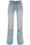 Y/project Hook And Eye Jeans Woman Blue In Cotton In Blue