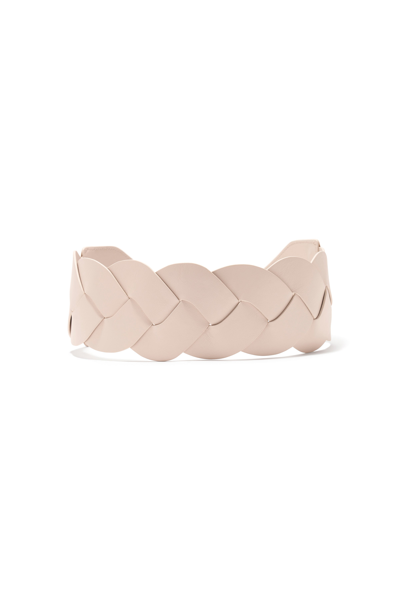 Altuzarra Braid Leather Waist Belt In Enoki