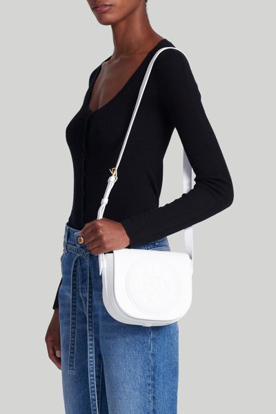 Altuzarra Medallion Leather Crossbody Bag In Optic White