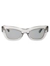 Bottega Veneta Gray Cat-eye Sunglasses In 003 Grey Grey Grey