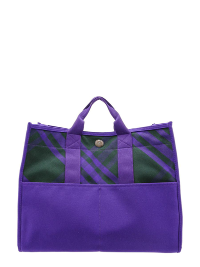 Burberry Shoulder Bag In Purple