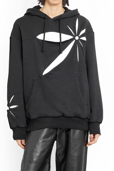 Kusikohc Origami Cotton Hoodie In Black