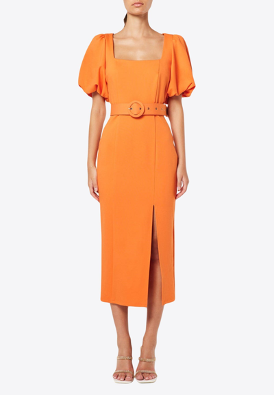 Elliatt Brynlee Midi Dress In Orange