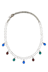 ALESSANDRA RICH ALESSANDRA RICH EMBELLISHED PENDANT DETAILED NECKLACE