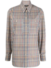 Isabel Marant Rinela Checked Long-sleeved Shirt In 99mu Multicolor