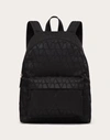 Valentino Garavani Toile Iconographe Backpack In Technical Fabric In Black