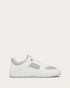 Valentino Freedots Leather Sneaker In White/pastel Grey