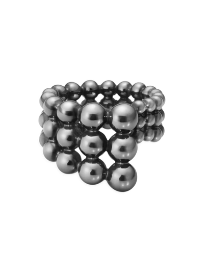 Georg Jensen Women's Moonlight Grapes Oxidized Sterling Silver Beaded Ring