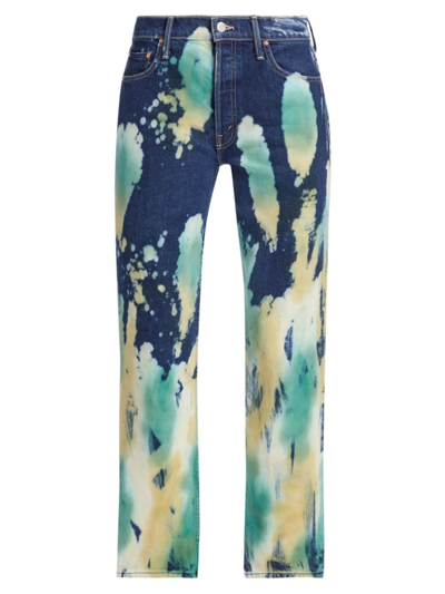 Mother The Thrasher Flood Lava Lamp Trousers In Blue