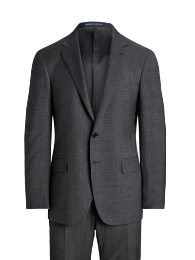 Polo Ralph Lauren Single-breasted Wool Suit Jacket In Medium Grey Multi