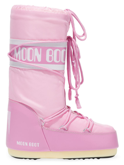 Moon Boot Men's Unisex Icon Nylon Boots In Pink