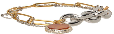 Bless Ssense Exclusive Silver & Gold Materialmix Bracelet In Orange